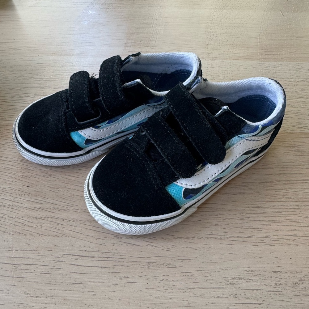 Vans Black and Blue Sneakers Classic Style